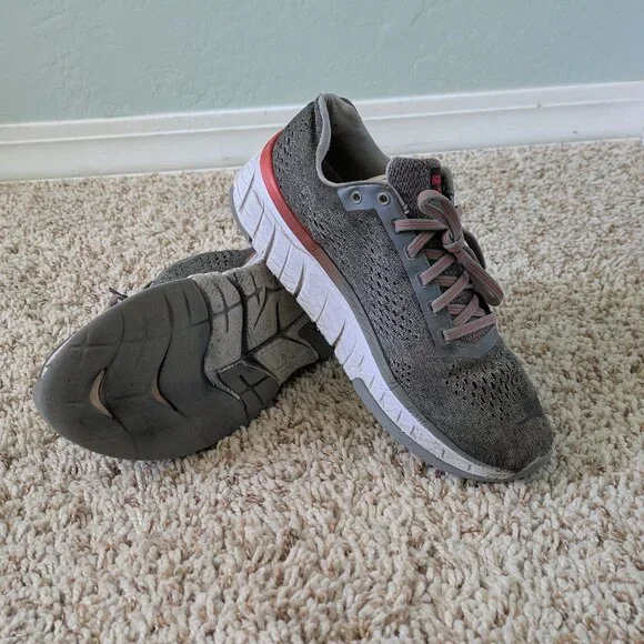 Hoka Gray and Red Athletic Shoes - Picture 4 of 9